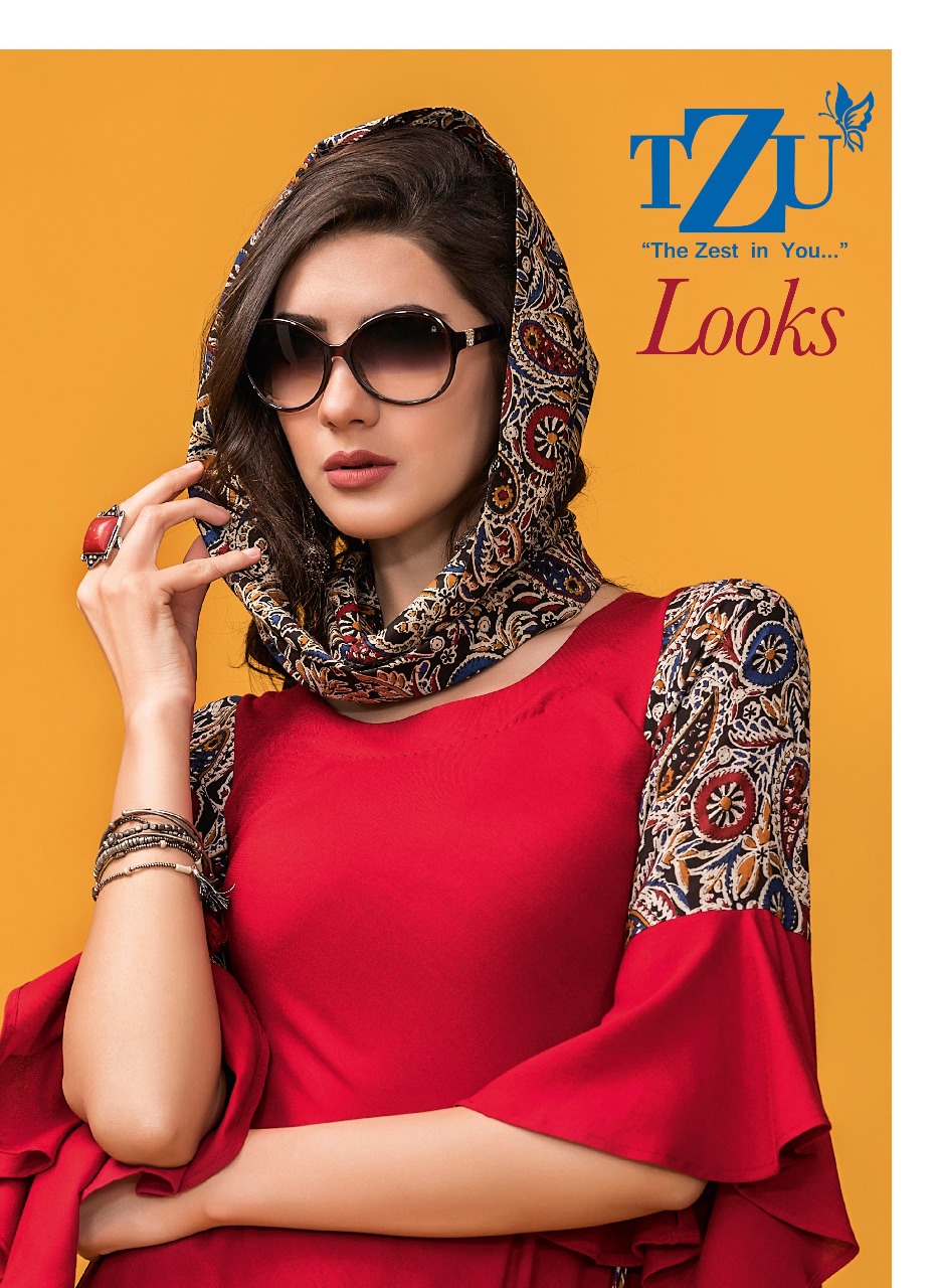 Tzu looks cotton and rayon innovative style kurti catalog