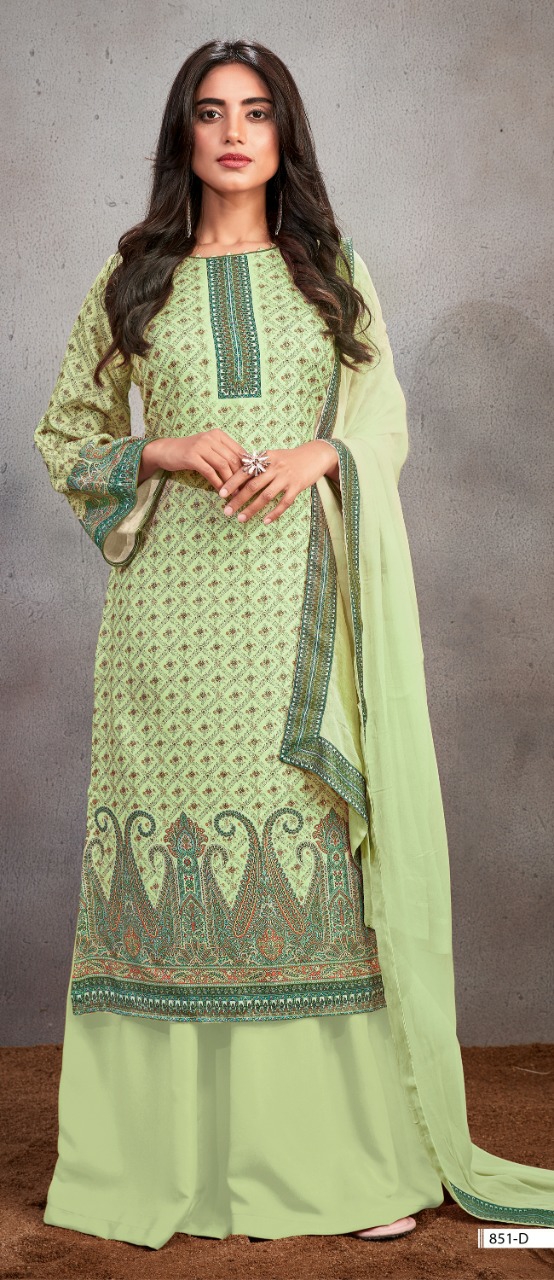 bipson aashi 851 pashmina exclusive colours Dupatta Pure Bemberg Digital Print salwar suit catalog