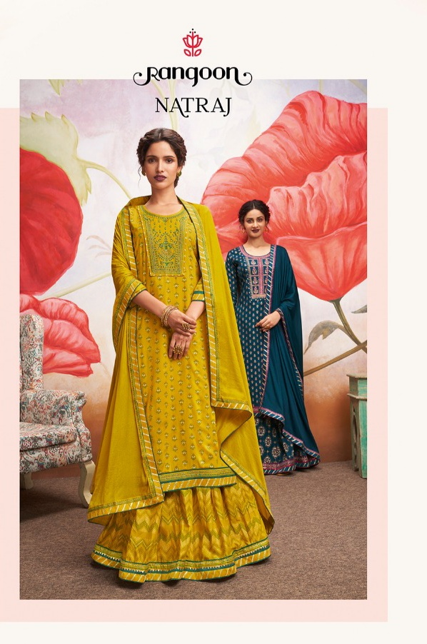 Rangoon (Kessi Fabrics Pvt. Ltd.) Natraj Rayon elegant kurti with Lehenga catalog