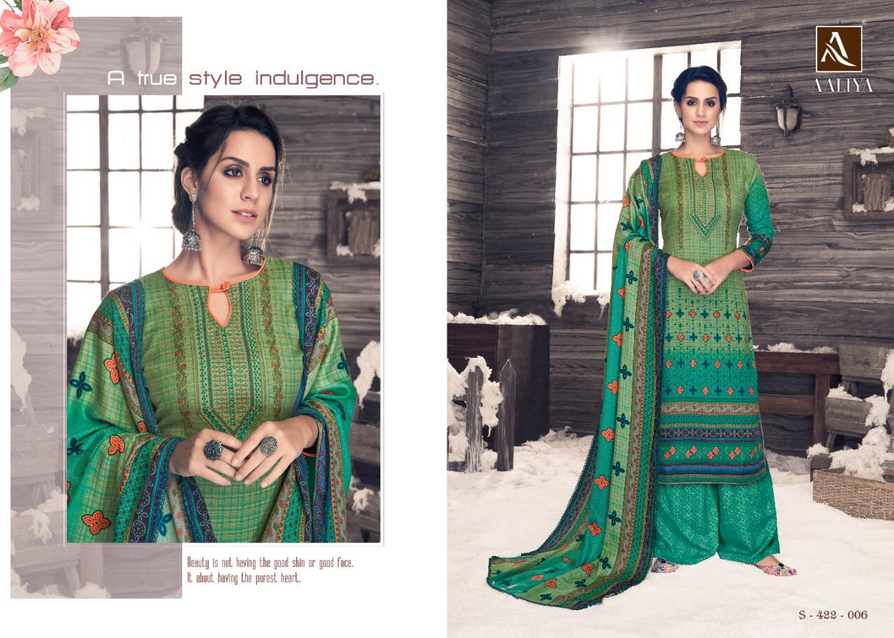 alok suit aalia pashmina regal look dupatta Pure Pashmina Jacquard Shawl salwar suit catalog