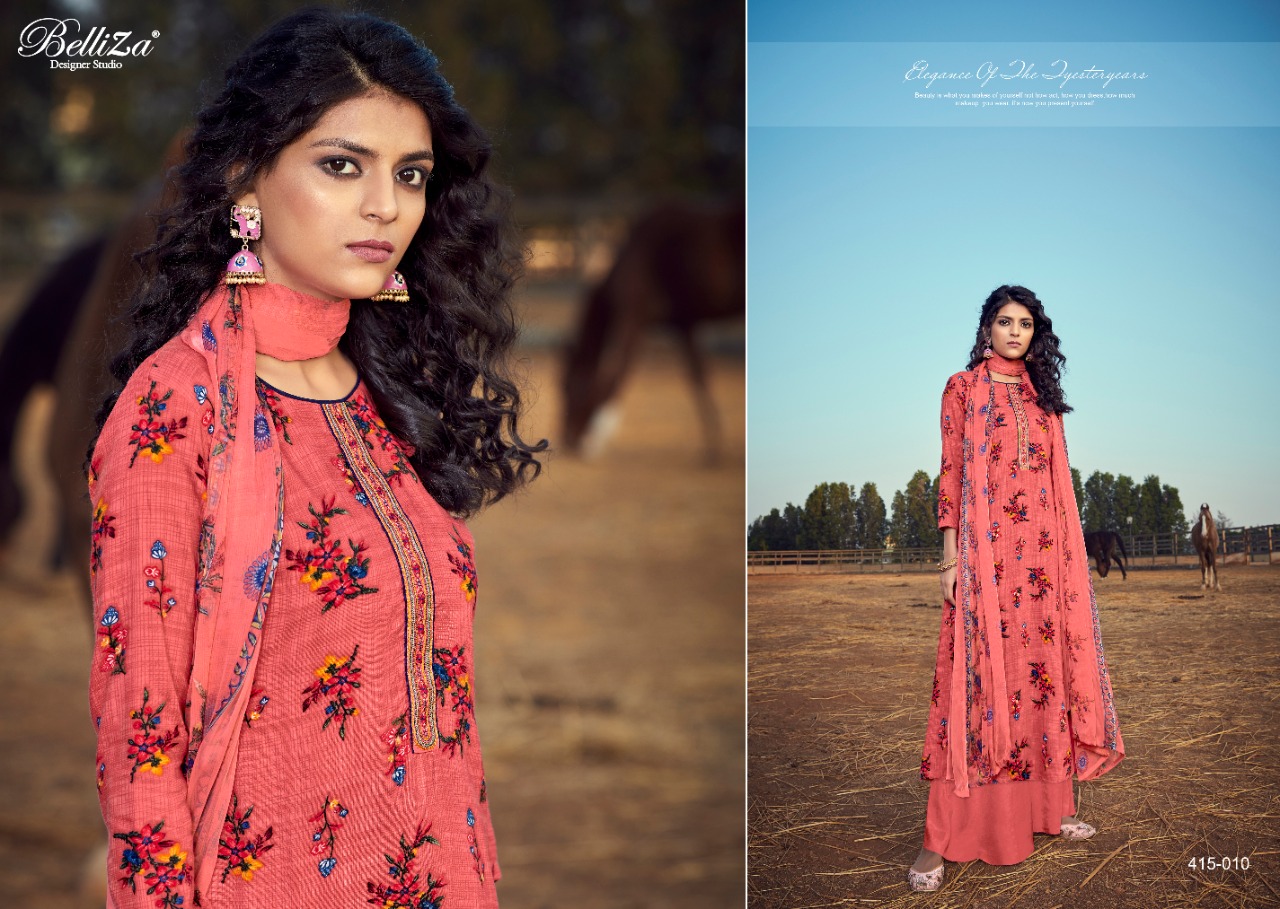 belliza designer tisha rayon  decent look Exclusive Printed chiffon nazneen dupatta salwar suit catalog