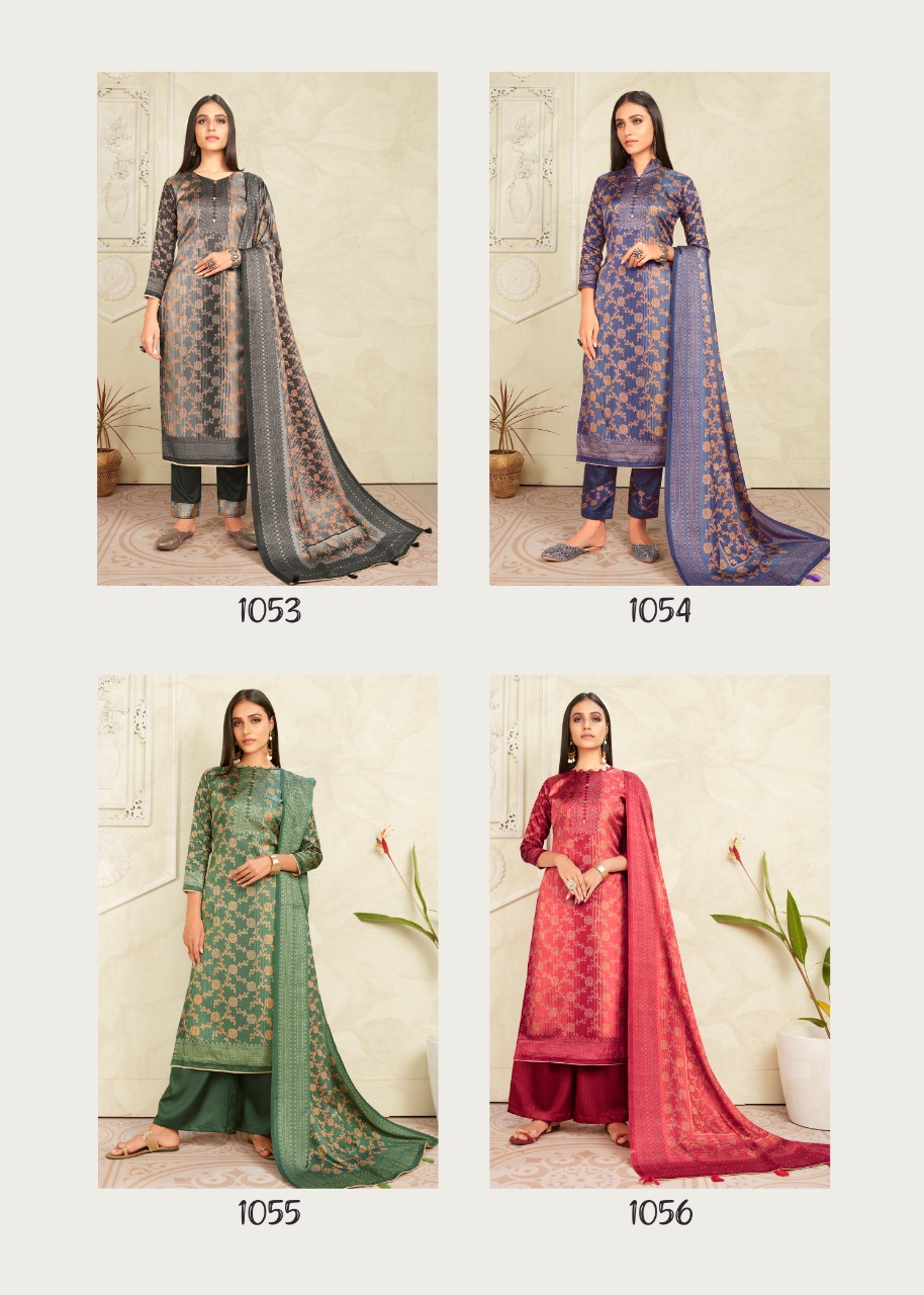 bipson colours vol 1 tusser silk exclusive digital print  dupatta Tusser Silk Digital Print salwar suit catlog