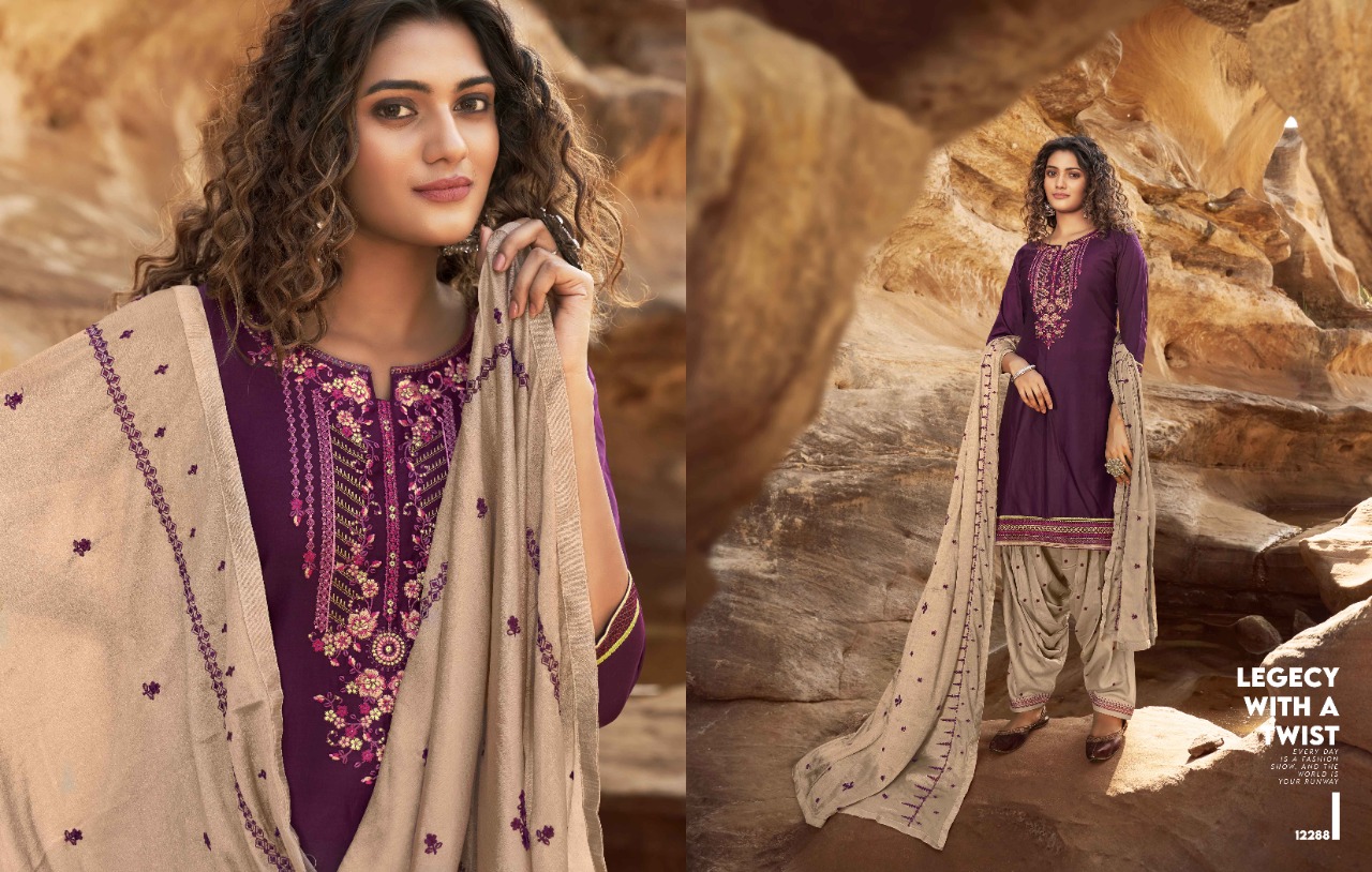 kalaroop fashion of patiyla Vol 29 jam silk exclusive colours  chinhon with fancy work kurti Bottom with dupatta catalog