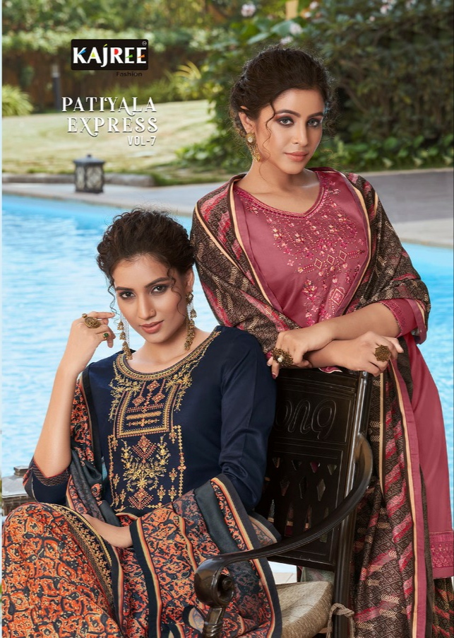 kalaroop patiyala express vol 7 silk gorgeous look top bottom with cotton silk dupatta catalog