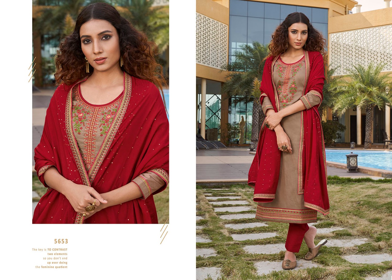 Kessi Fabrics Pvt Ltd Sehnaz Vol  2 jam silk attrective work dupatta viscose model salwar suit catlog