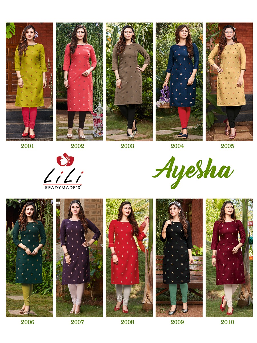 manas ayesha cotton casual wear kurti catalog
