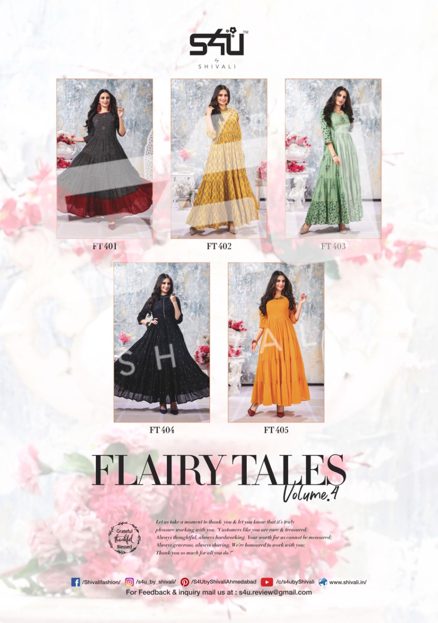 s4u Flairy Tales Vol 4 cotton catchy look kurti catalog