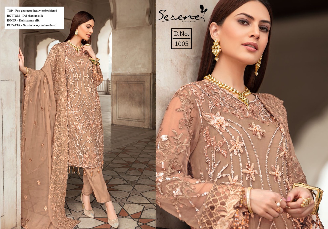 serena zarqoon Faux Georgette innovative look salwar suit catalog