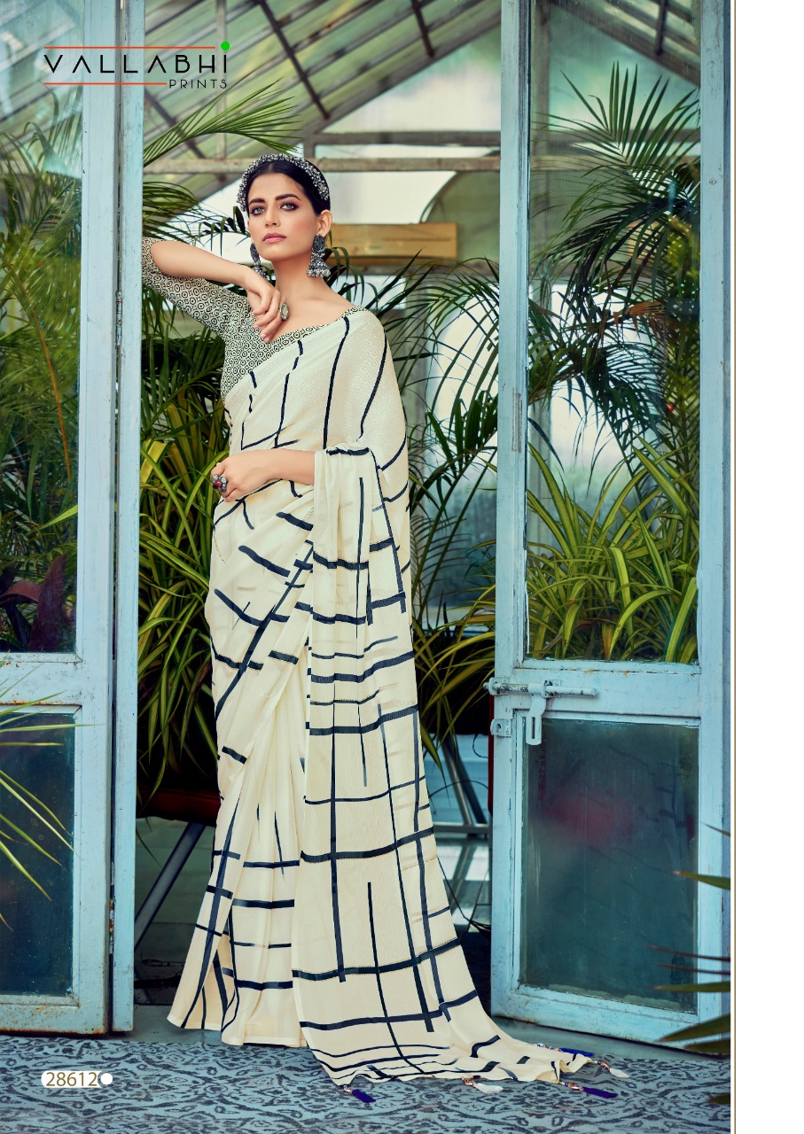 vallabhi firangi 2 shiffon catchy  look sarees catalog