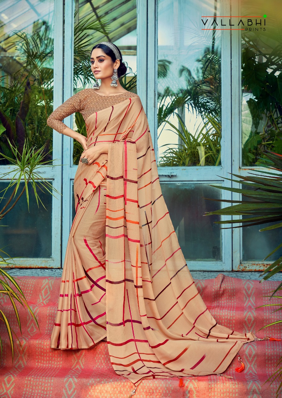 vallabhi firangi 2 shiffon catchy  look sarees catalog