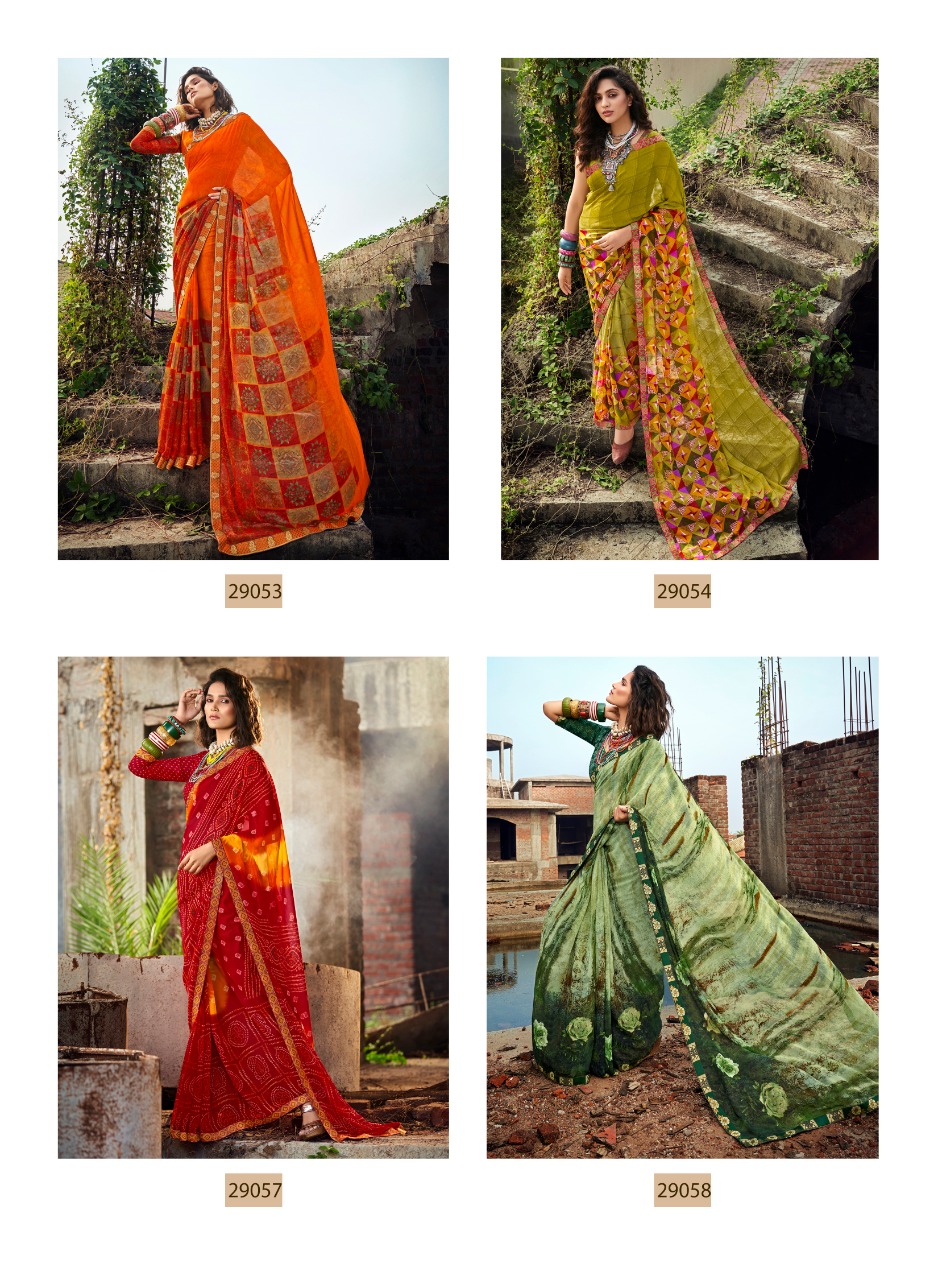 vallabhi kangana georgget elegant look sarees catalog
