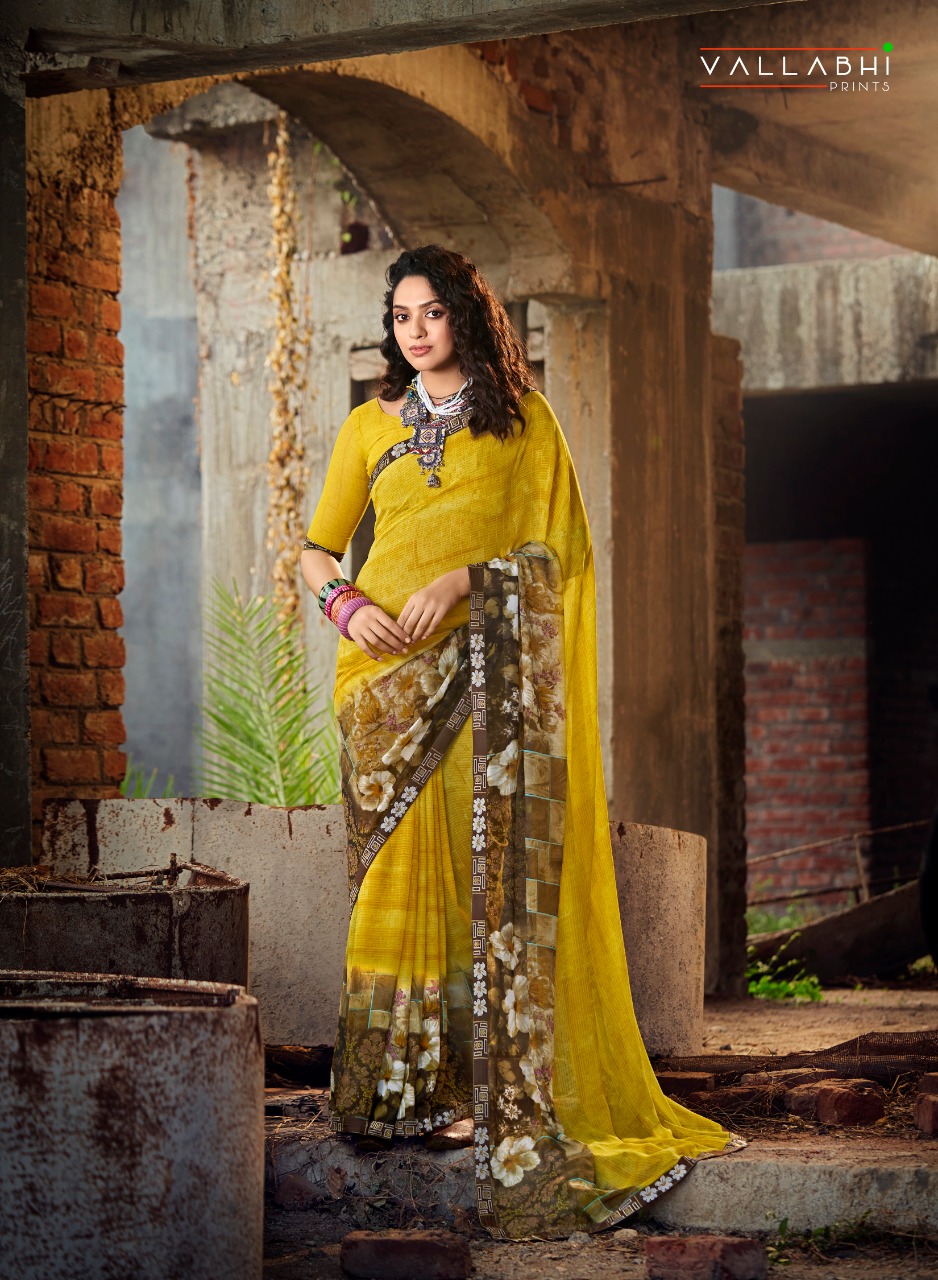 vallabhi kangana georgget elegant look sarees catalog