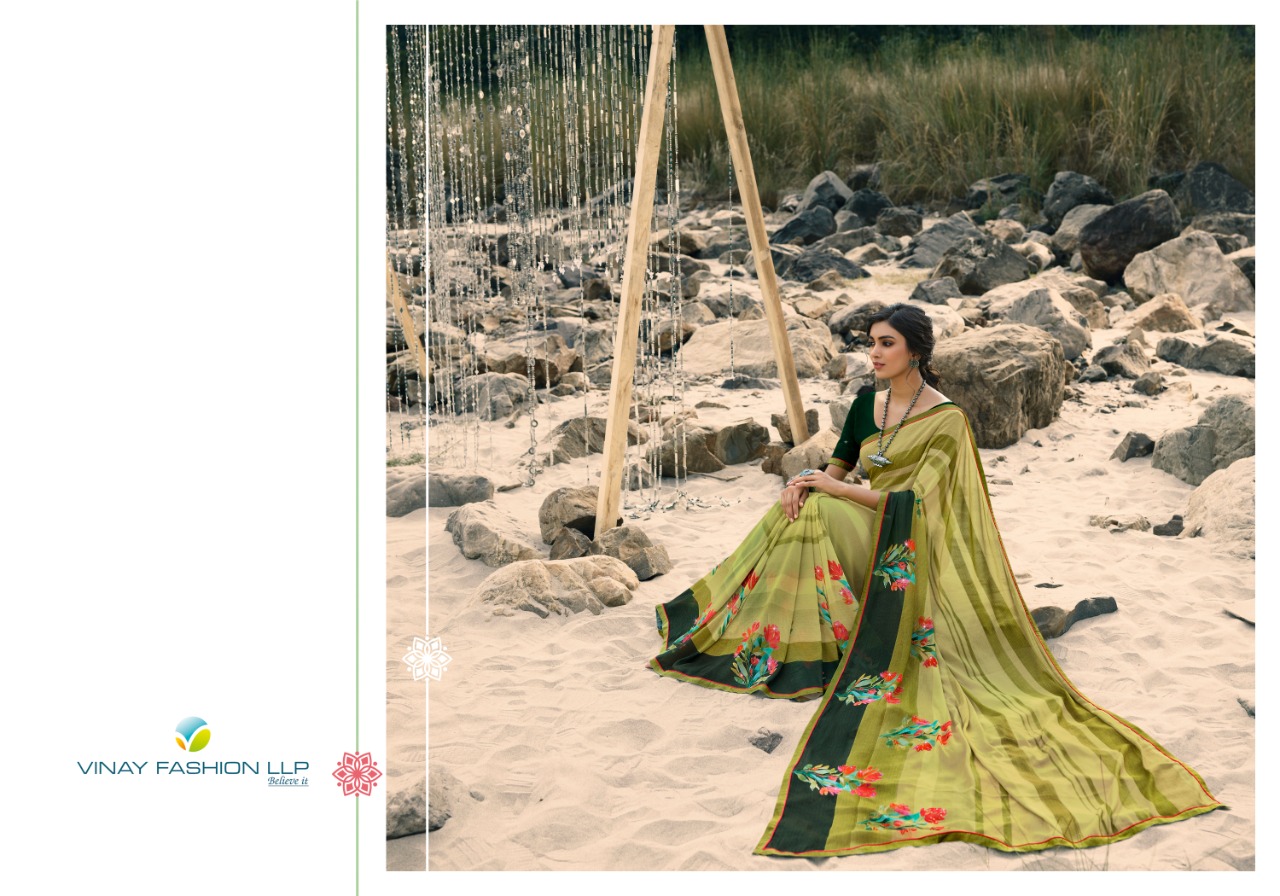 vinay fashion sheesha starwalk 60 georgette decent look with Blouse saree catalog