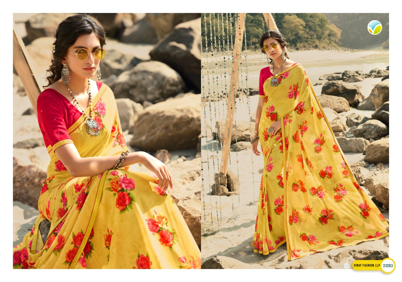 vinay fashion sheesha starwalk 60 georgette decent look with Blouse saree catalog