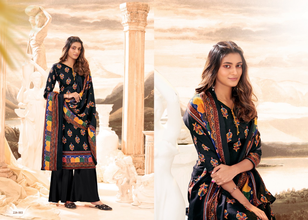 Zulfat Designer Suits winter affair vol 3 pashmina attrective look Dupatta Pure Pashmina shawl salwar suit catalog