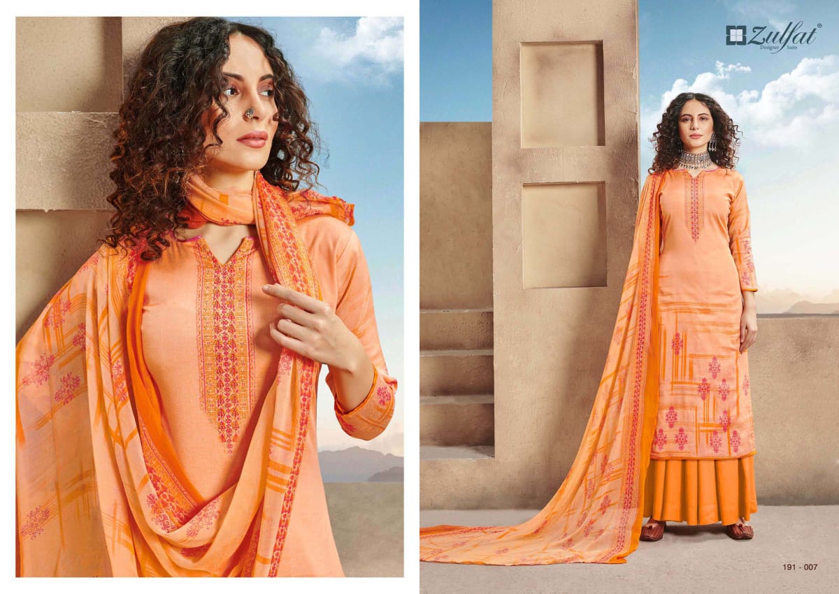 Zulfat designer studio  revaa  cotton printed salwar suits catalog