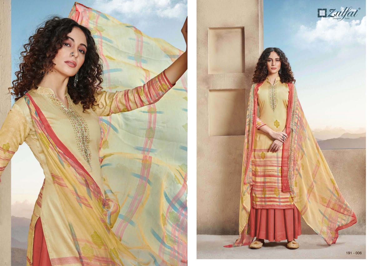 Zulfat designer studio  revaa  cotton printed salwar suits catalog