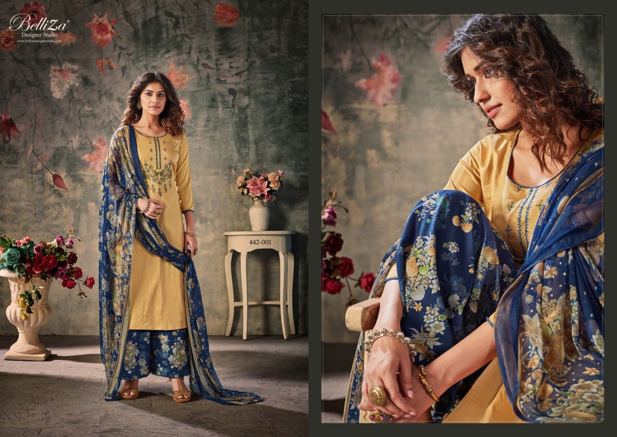 Belliza designer studio nazar e patiala vol 4 cotton attractive look salwar suit catalog