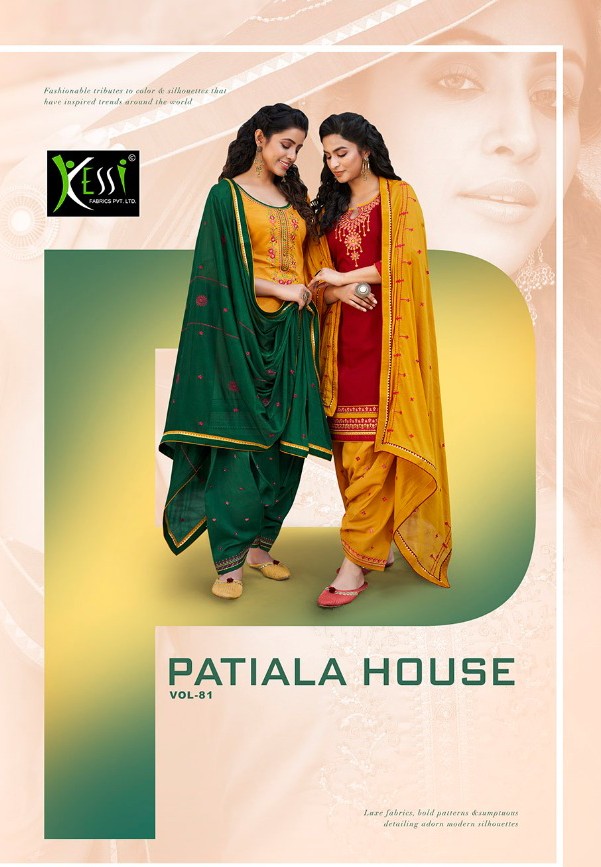 kessi fabrics Patiyala House vol 81 cotton satin attrective look salwar suit catalog
