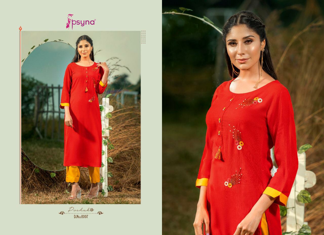 Psayna poshak 8 rayon festive look kurti catalog