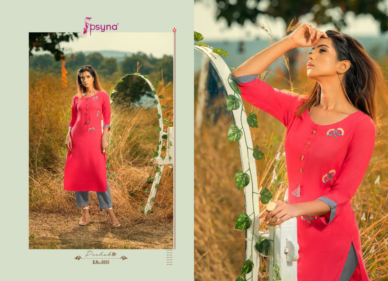 Psayna poshak 8 rayon festive look kurti catalog