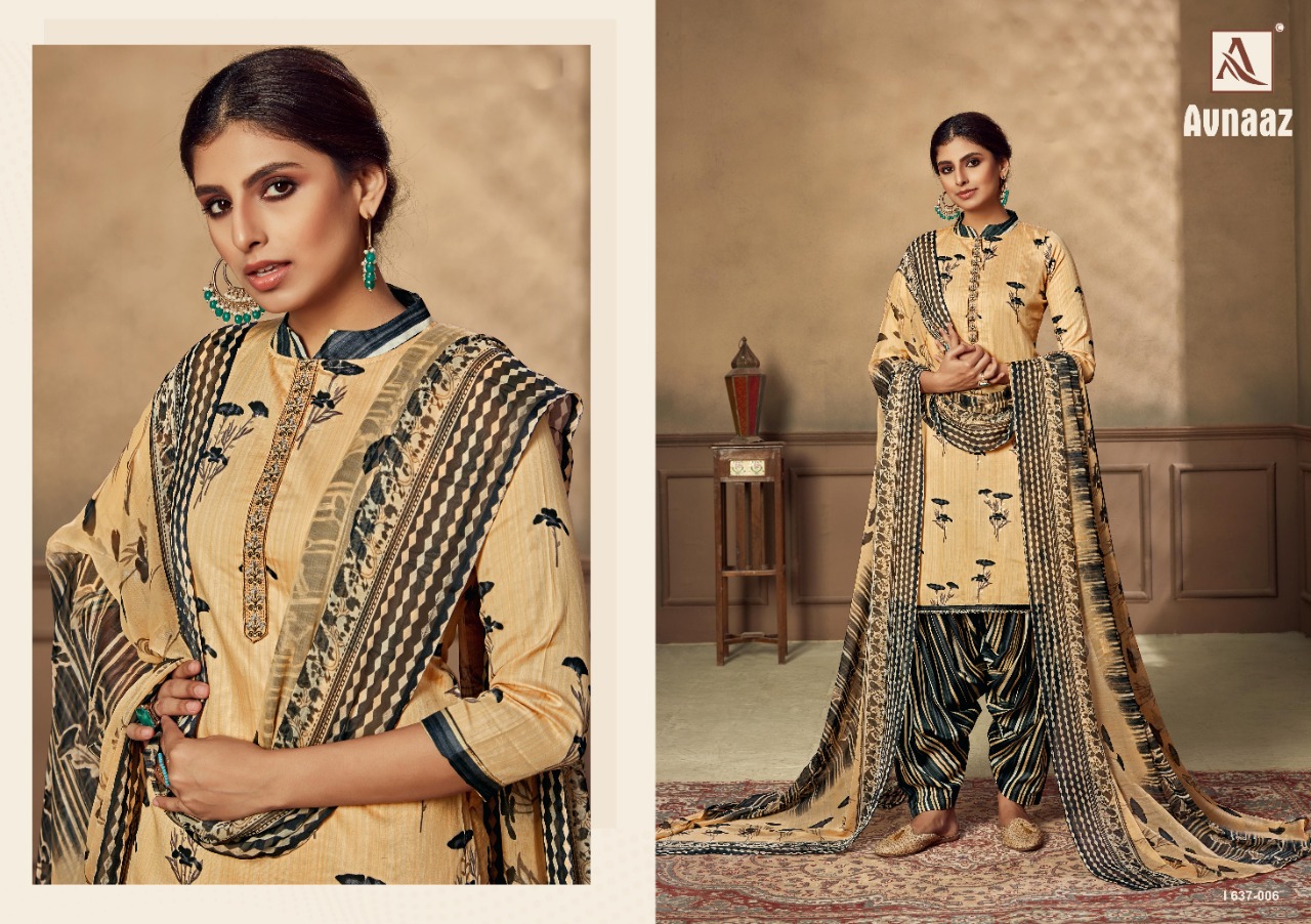 alok suit avnaaz pure zam attrective print salwar suit catalog