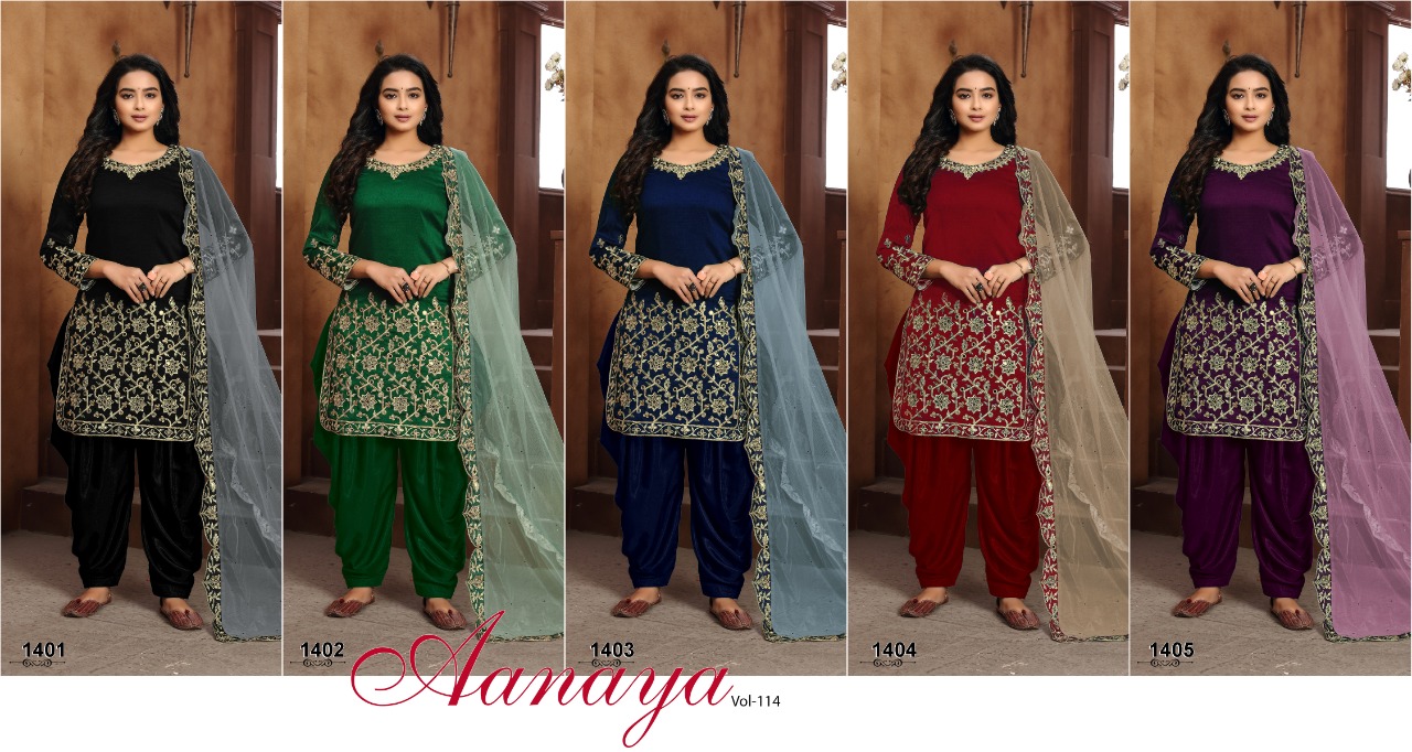 dani aanaya 1400 series vol 114 silk regal  look salwar suit catalog