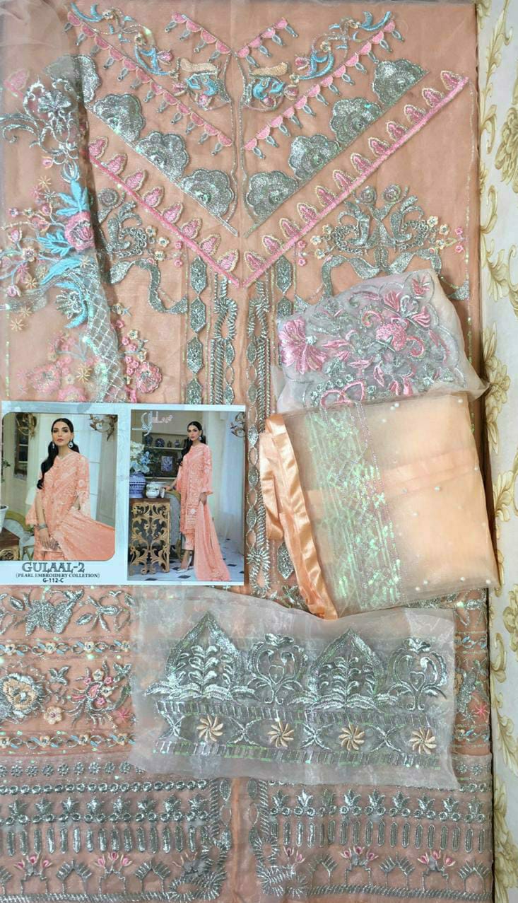 elaf gulaal 2  net authentic fabric salwar suit catalog