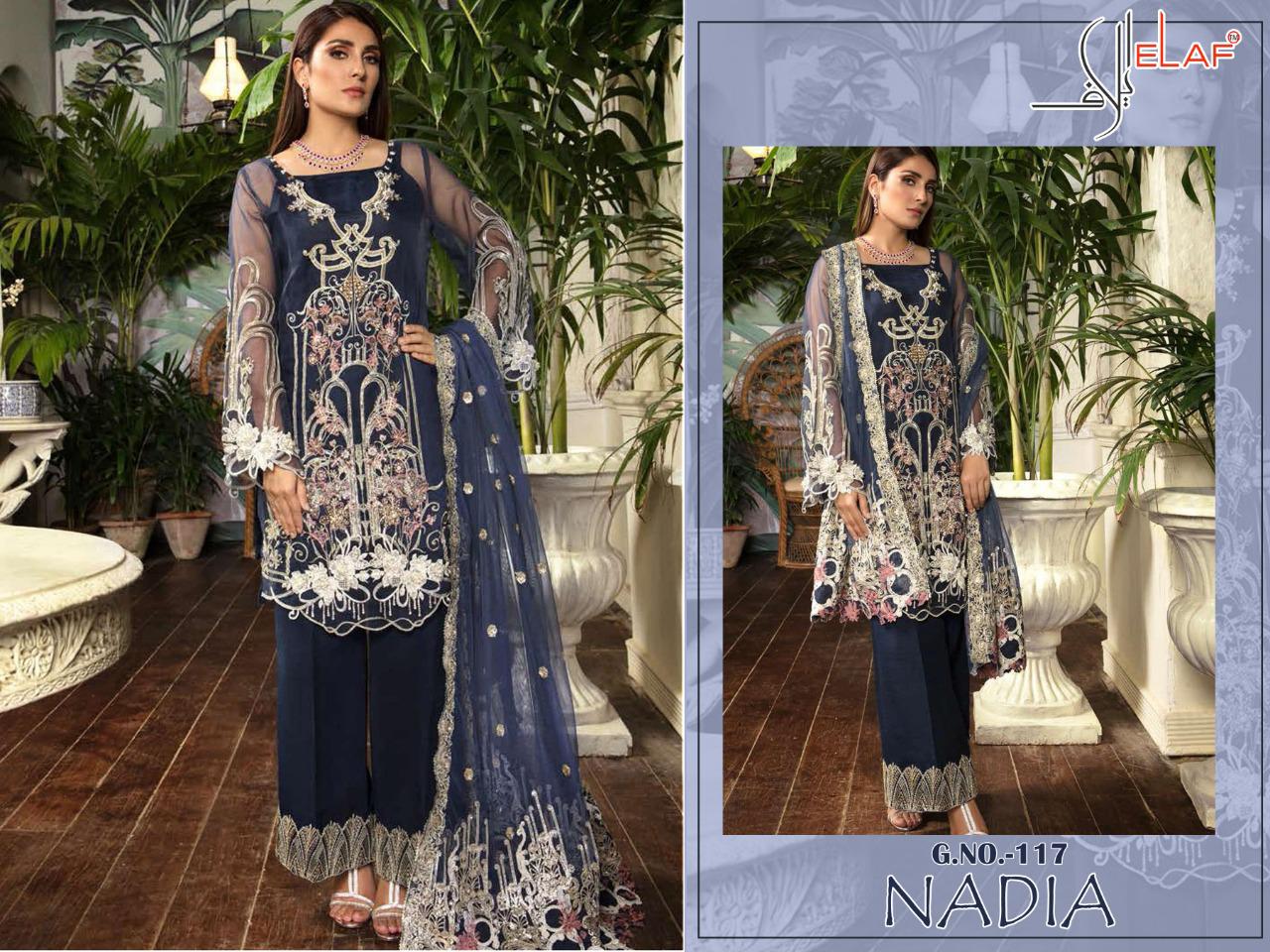 elaf nadia butterfly net attrective style salwar suit single