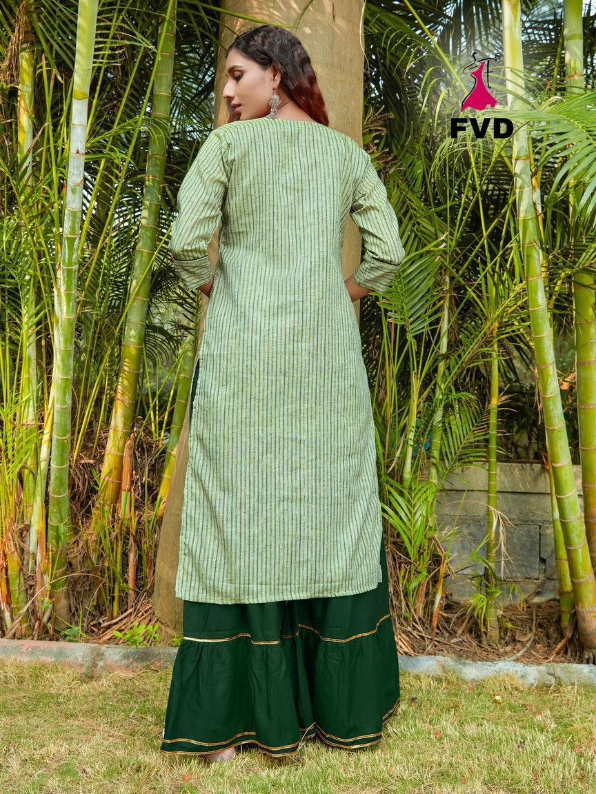 fvd city girl 2 rayon festive look kurti with sharara catalog