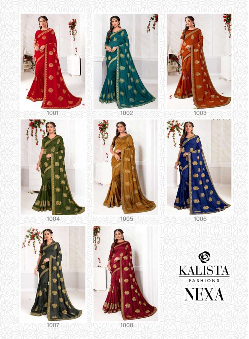 kalista fashions nexa PC Vichitra festive look saree catalog