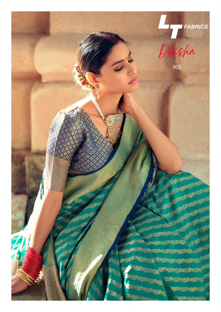 l t fashion  diksha silk decent look saree catalog
