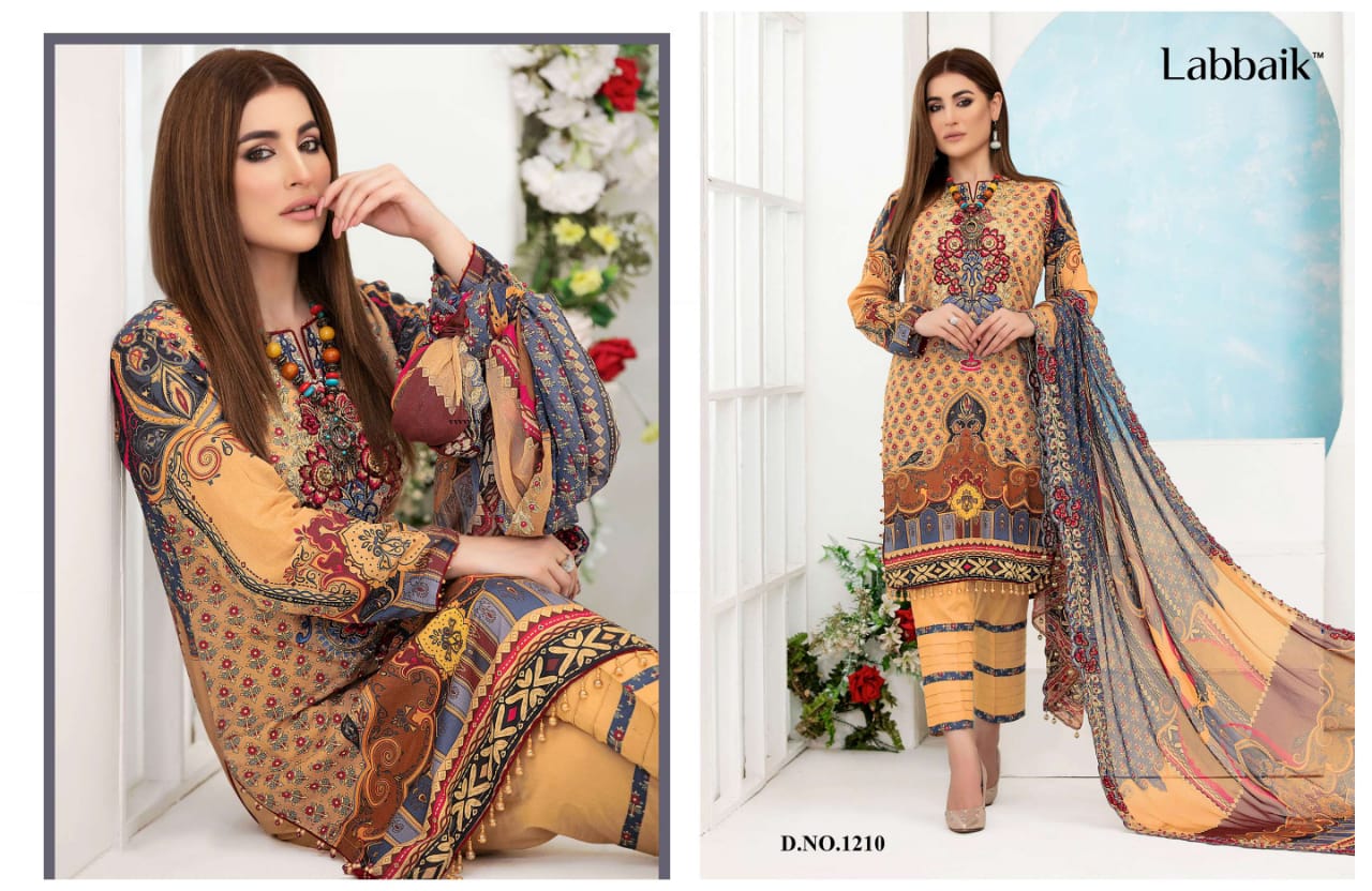 Labbaik Asifa Nabeel cotton exclusive print salwar suit catalog
