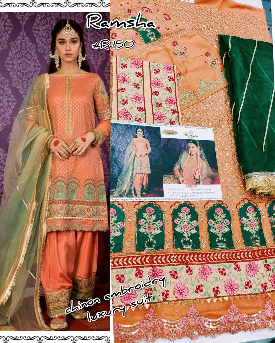 Ramsha R-150 Salwar Kameez Cotton Singles