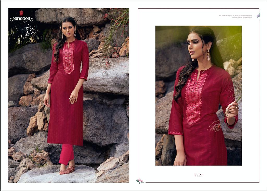 rangoon light line vol 5 silk decent look kurti catalog