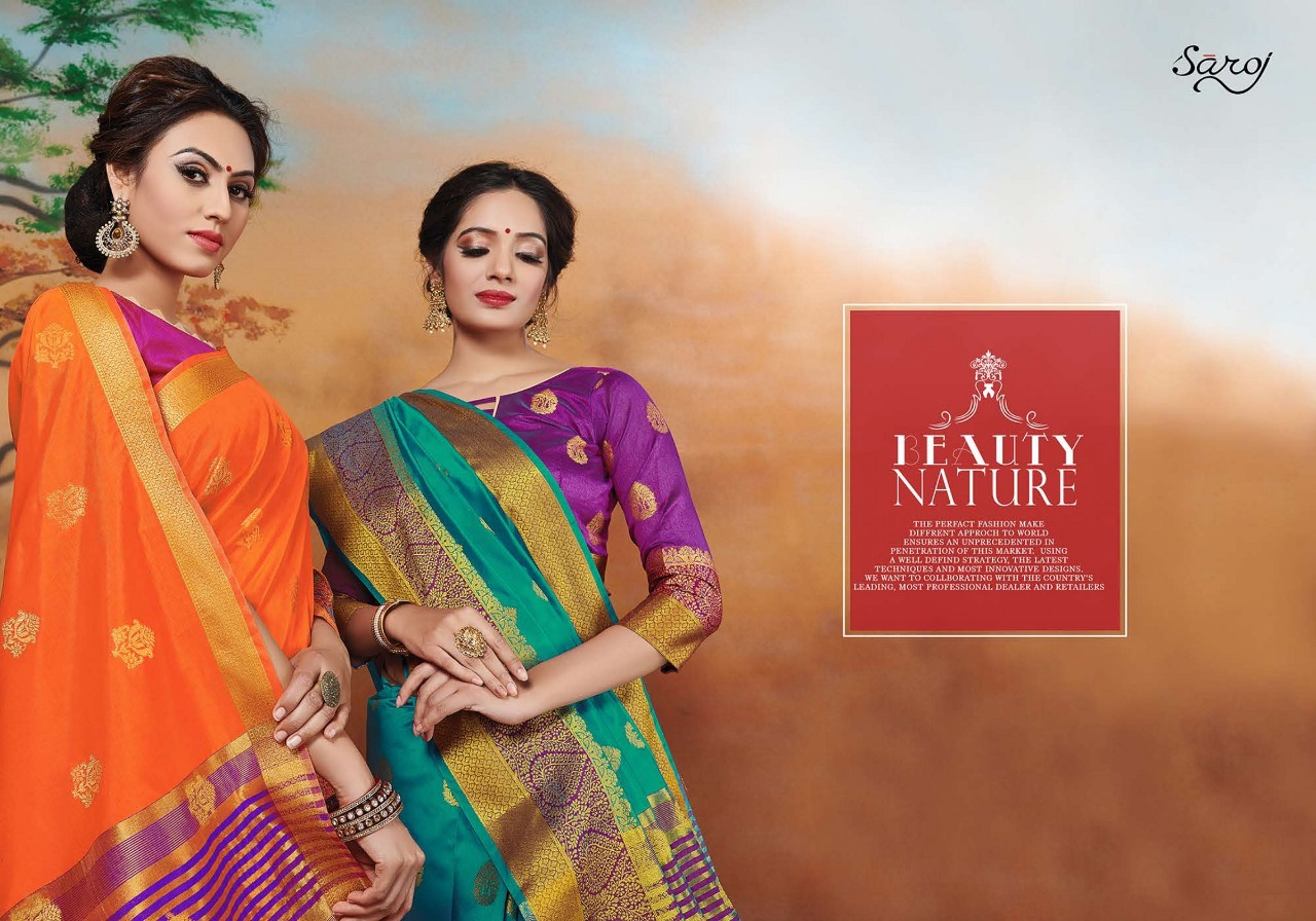 saroj tanishka silk authentic fabric sarees catalog