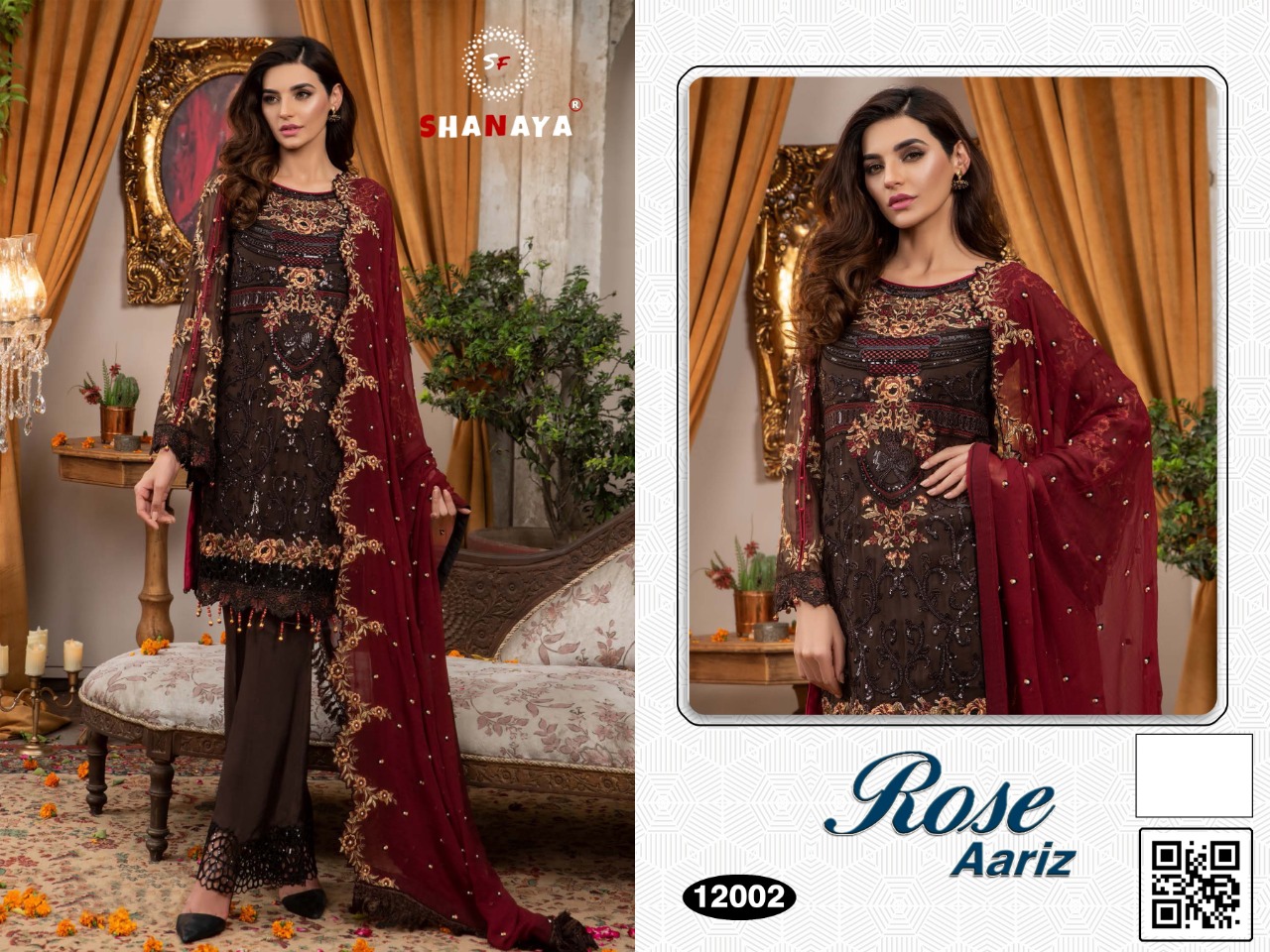 shanaya fashion rose aariz georgget astonishing look salwar suit catalog
