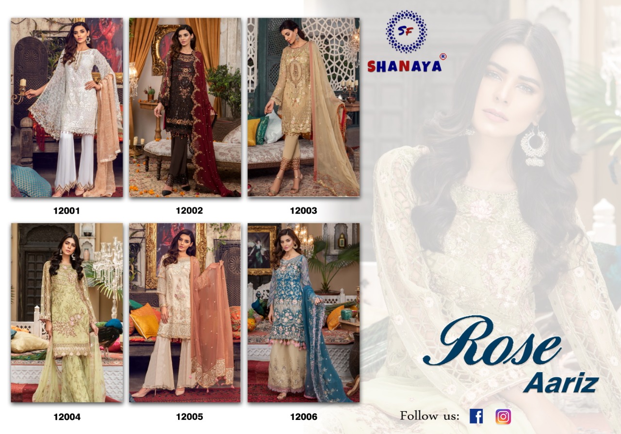 shanaya fashion rose aariz georgget astonishing look salwar suit catalog