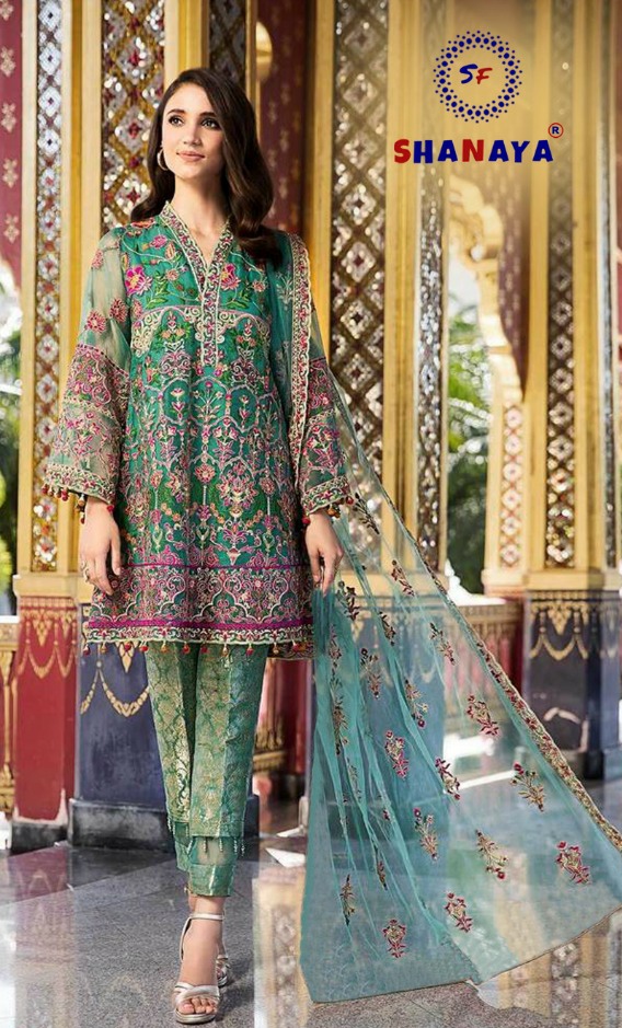 shanaya rose s 44 net elegant salwar suit singal
