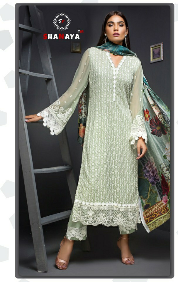 shanaya s 36 net regal look salwar suit singal