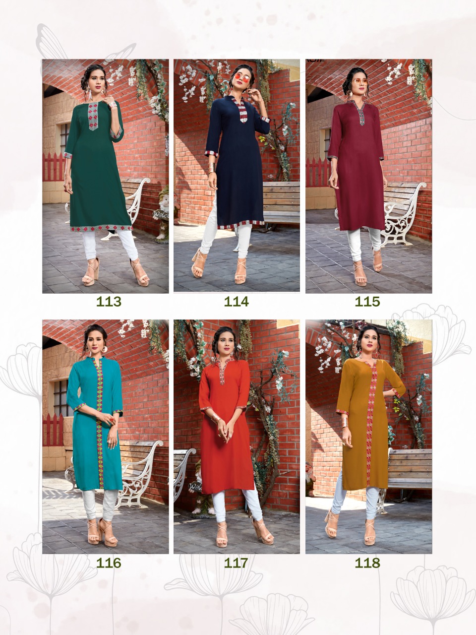 syasii maryam rayon attrective colours kurti catalog