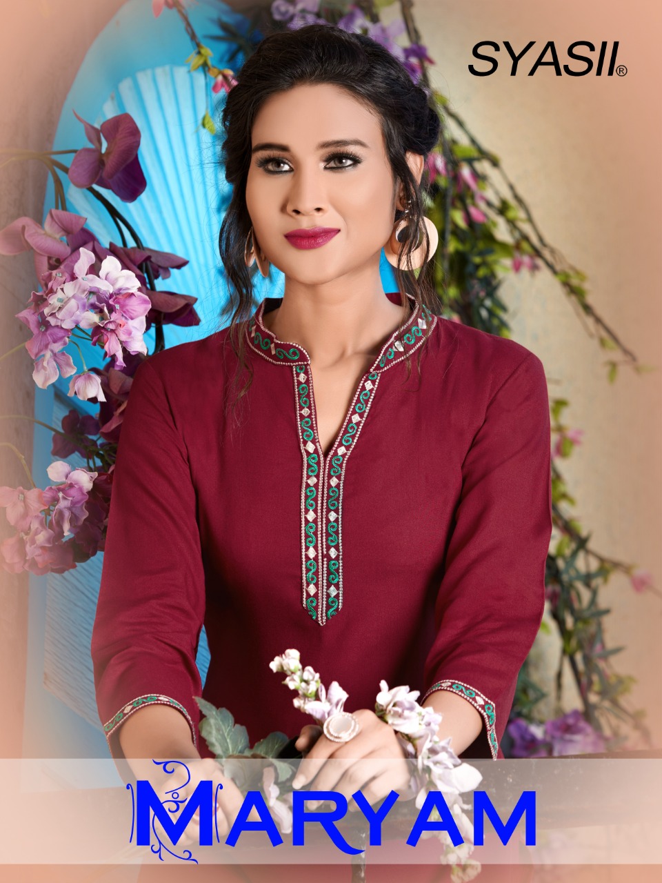 syasii maryam rayon attrective colours kurti catalog