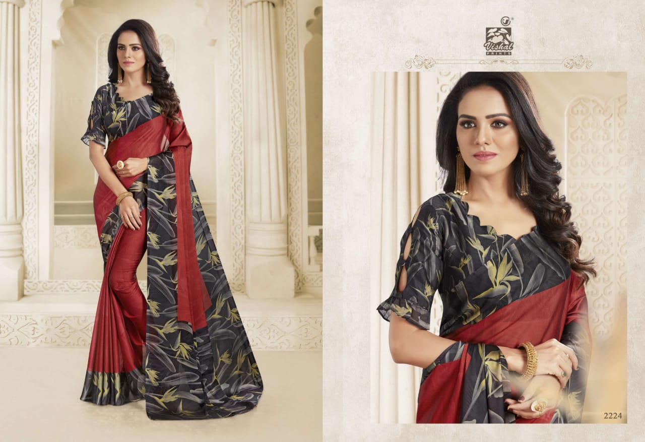 vishal sarees shreya fancy innovative style sarees catalog