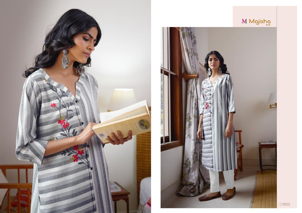 majisha nx jullet cotton authentic febric kurti with  bottom catalog