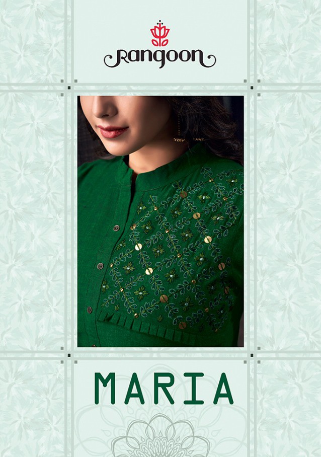 rangoon maria cotton  gorgeous look kurti with pant catalog