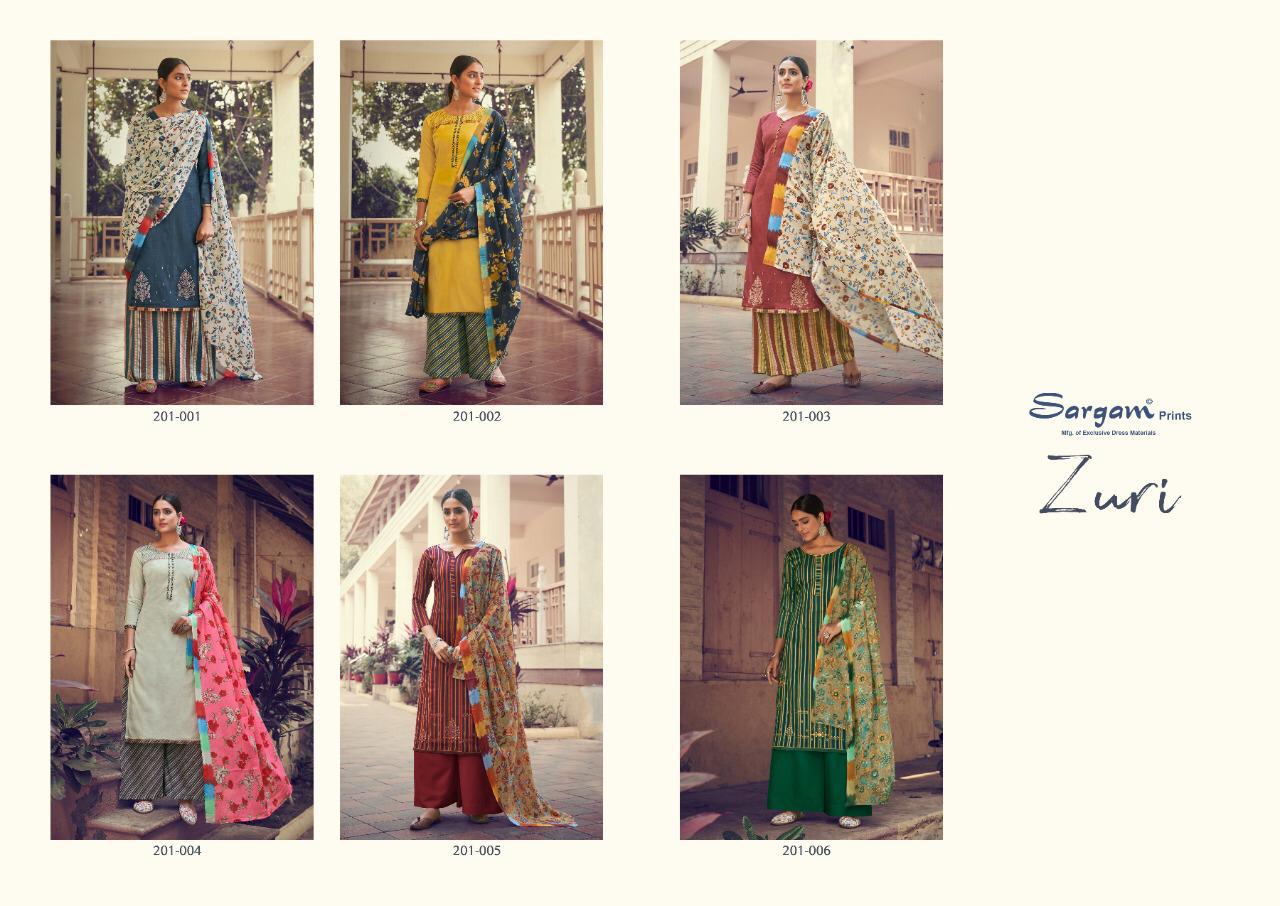 Sargam prints zuri pure zam attrective print Salwar suits catalog