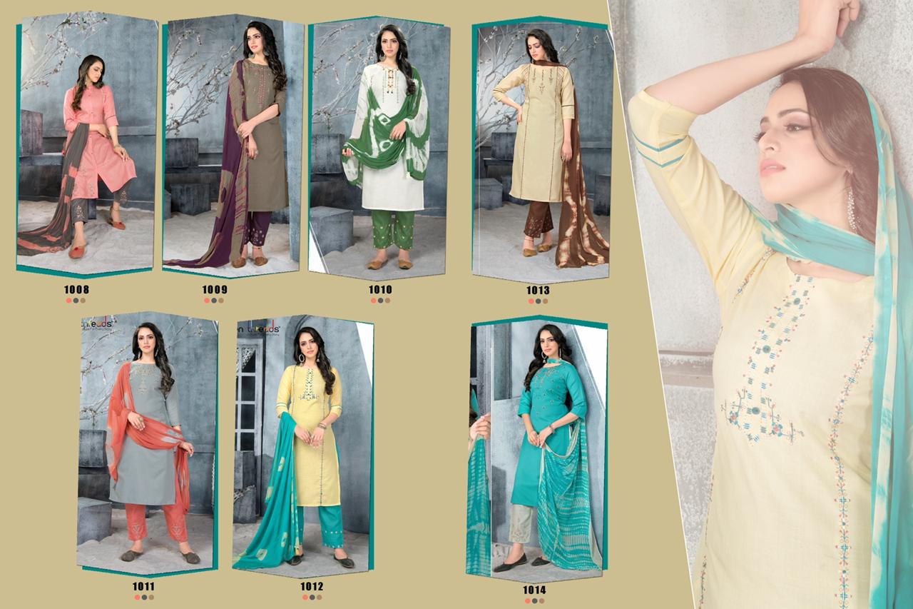seven threads prisha cotton attractive look kurti Bottom with dupatta  catalog
