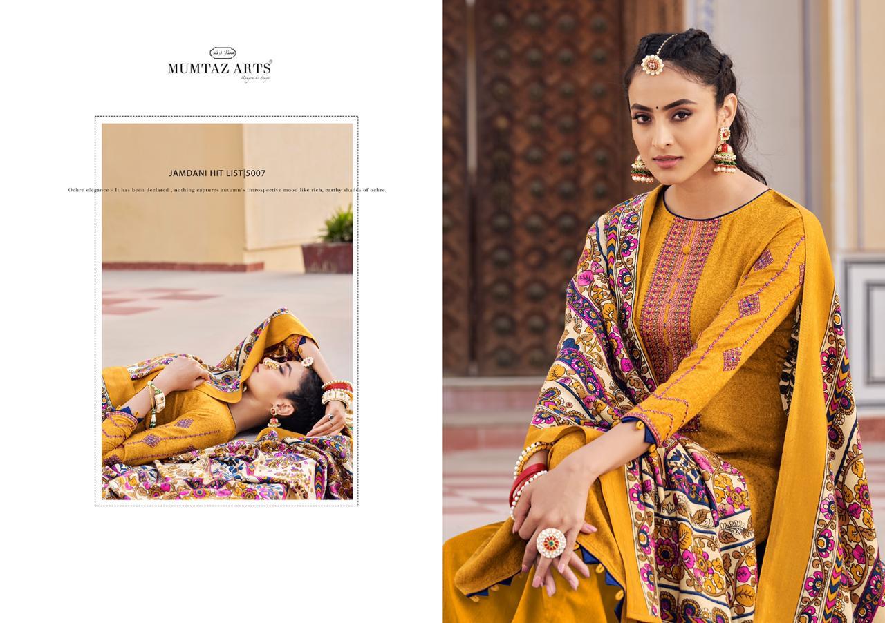 mumtaz arts karachi suit jamdani hit list jam satin attrective print salwar suit catalog