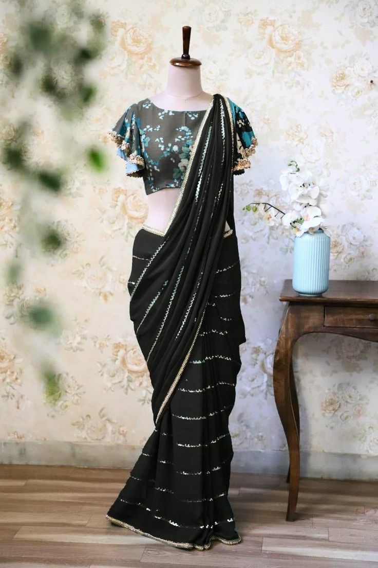 ayush silk mills janu georgget innovative style saree catalog
