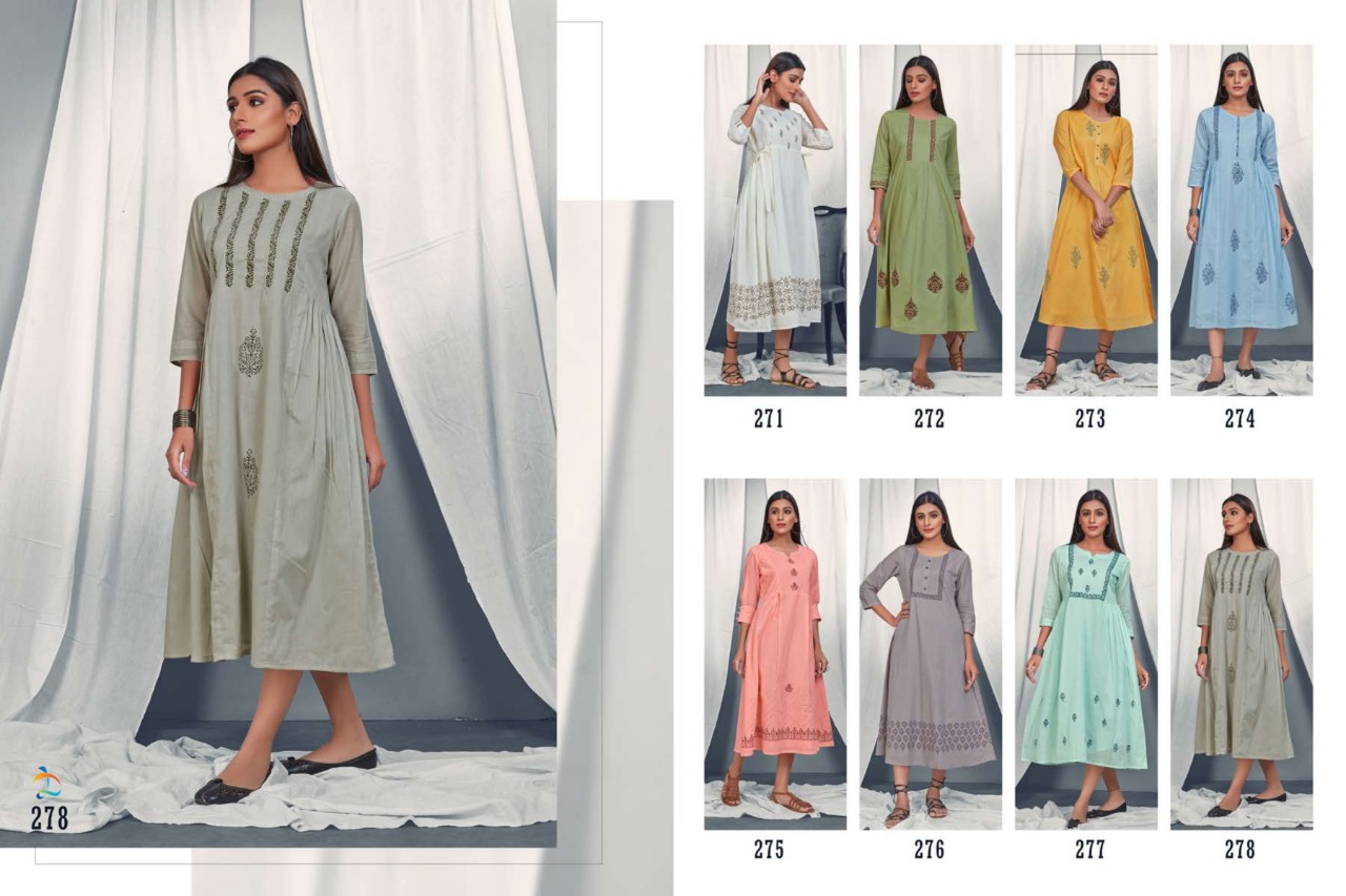 dovi fashion olivia cotton innovative frock style kurti catalog
